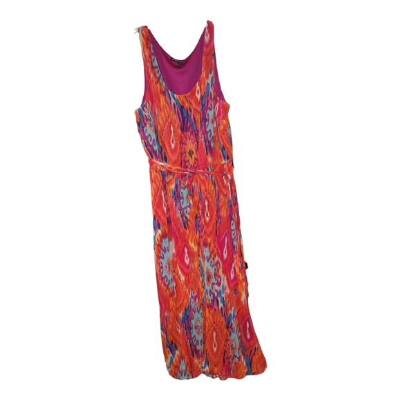 ADRESSING WOMAN. 2X, CHIFFON SUMMER DRESS, PATTERNED DRESS - Picture 7 of 9